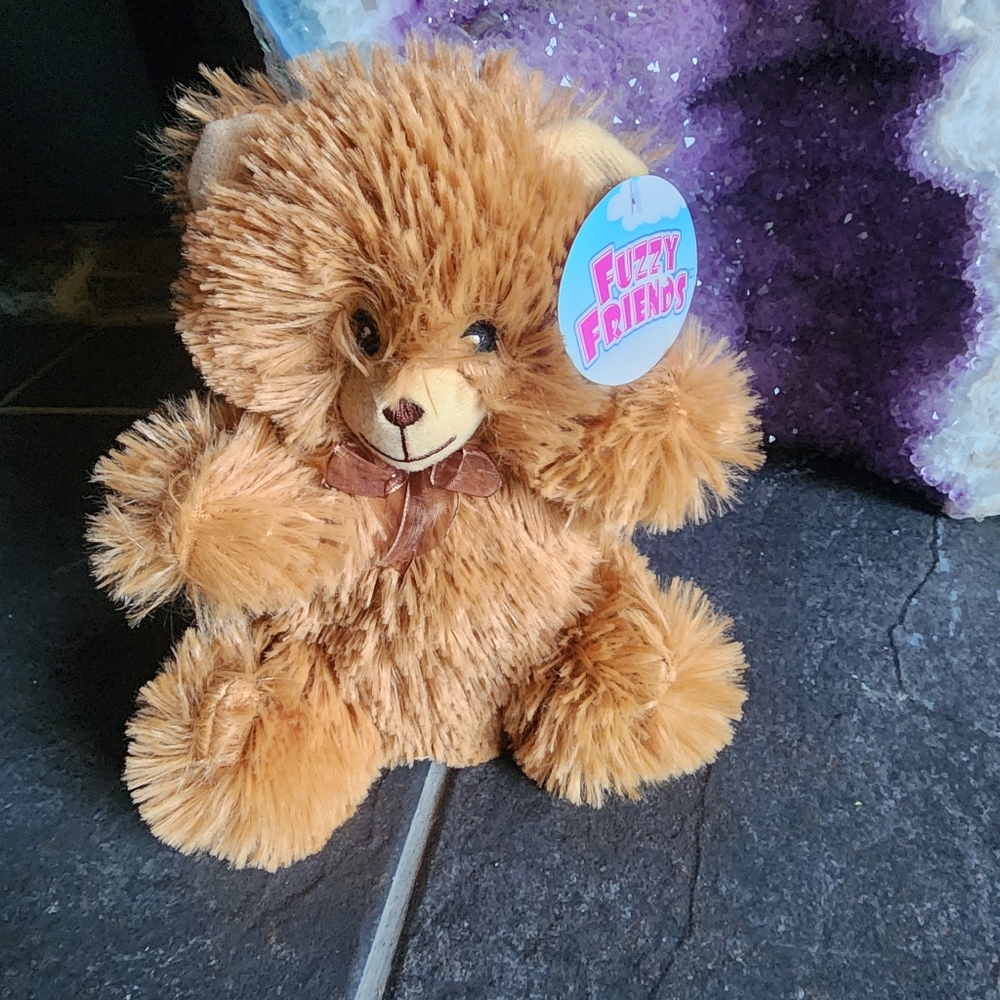 Fuzzy Friends Plush Stuffed Animal Toy Bear Brown 8" Tall